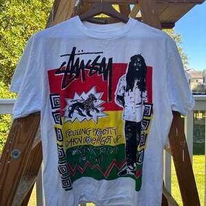 Vintage Stussy Bob Marley One World One Love T-Shirt Bootleg